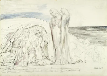 Ugolinos Erzählung, Illustration zur Göttlichen Komödie von Dante Alighieri, 1824-27